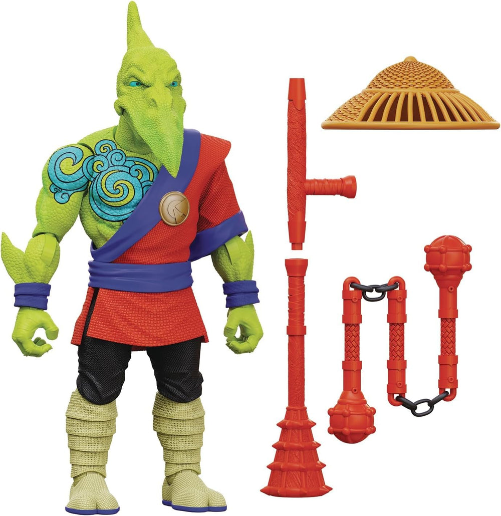 Boss Fight Studio Saurozoic Warrior Fae Kwan packaging and display stand