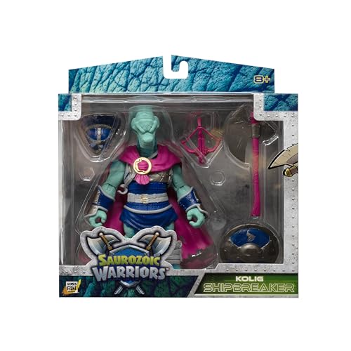 Boss Fight Studio Saurozoic Warrior Kolig Shipbreaker dynamic pose showcases full articulation