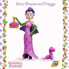 Detailed sculpt of Boss Fight Studio Strawberry Shortcake Deluxe Sour Grapes in vintage style.