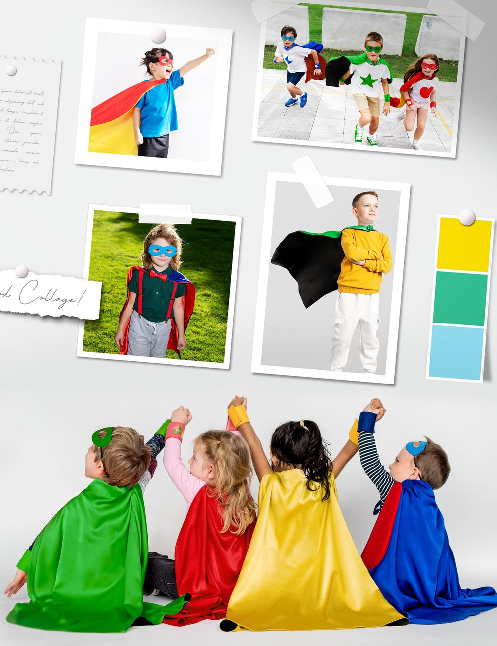 Bosvin green superhero mask with adjustable elastic band for a secure fit.
