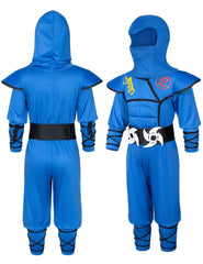 Bosvin Kids Ninjia Costume red ankle straps for flexible movement.
