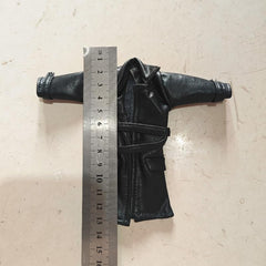 Stitching and seam details on BOSWON 1/12 trench coat for realism.