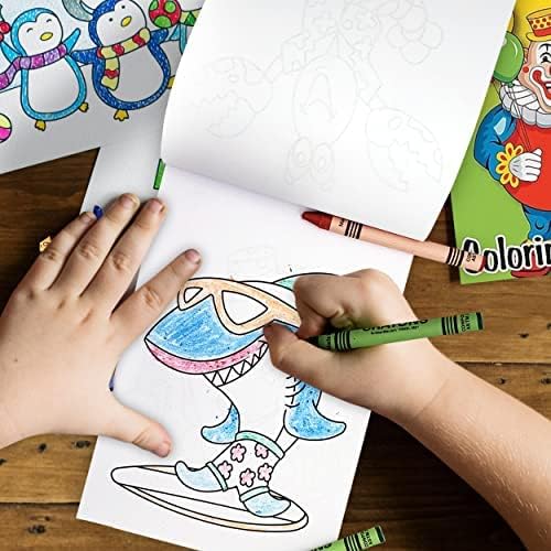 Open pages of Bottles N Bags mini coloring books show vibrant designs for kids.