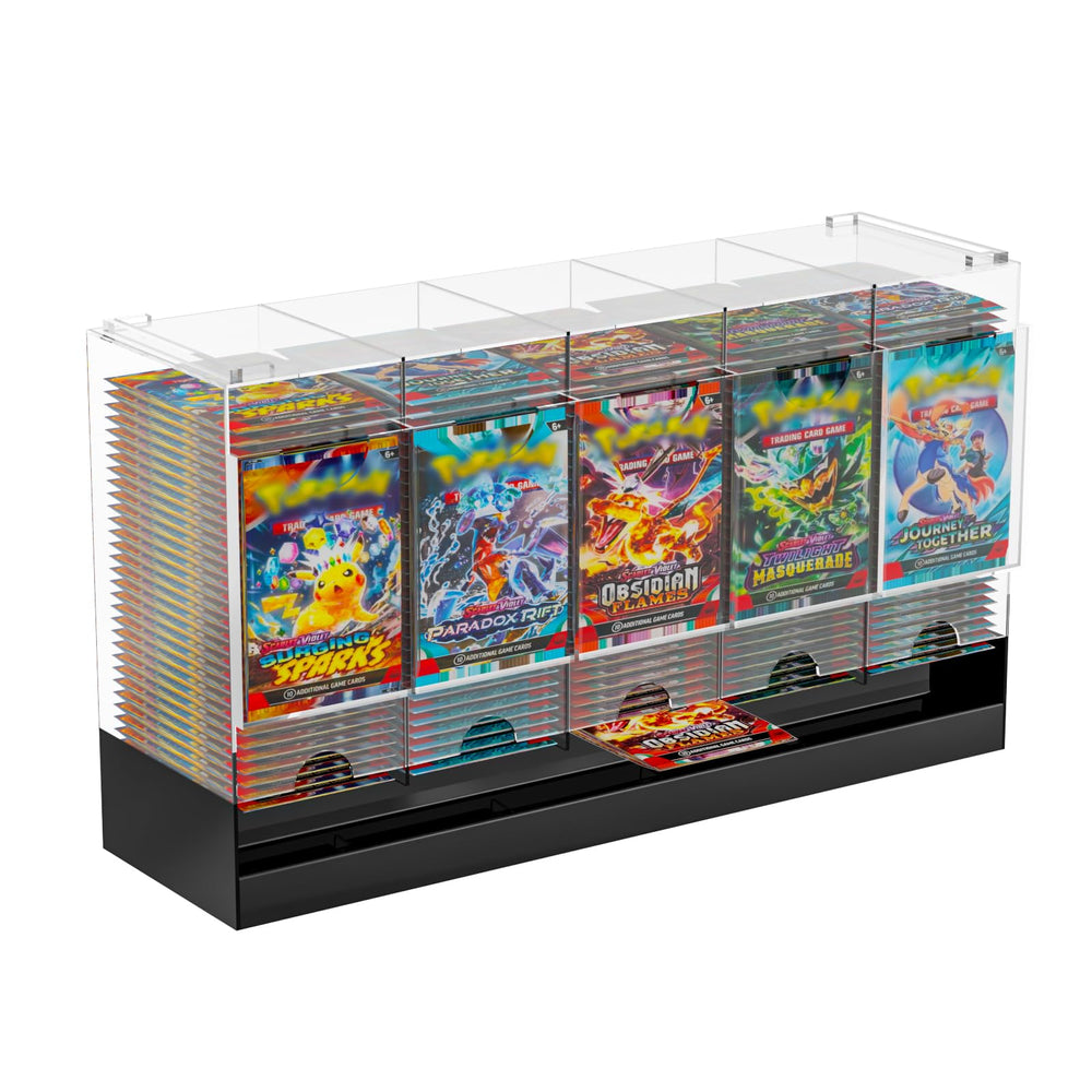 Botyboty five-slot booster dispenser front view with black base for quick access.