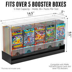 Botyboty acrylic booster dispenser top view showing crystal-clear display and stackable design.