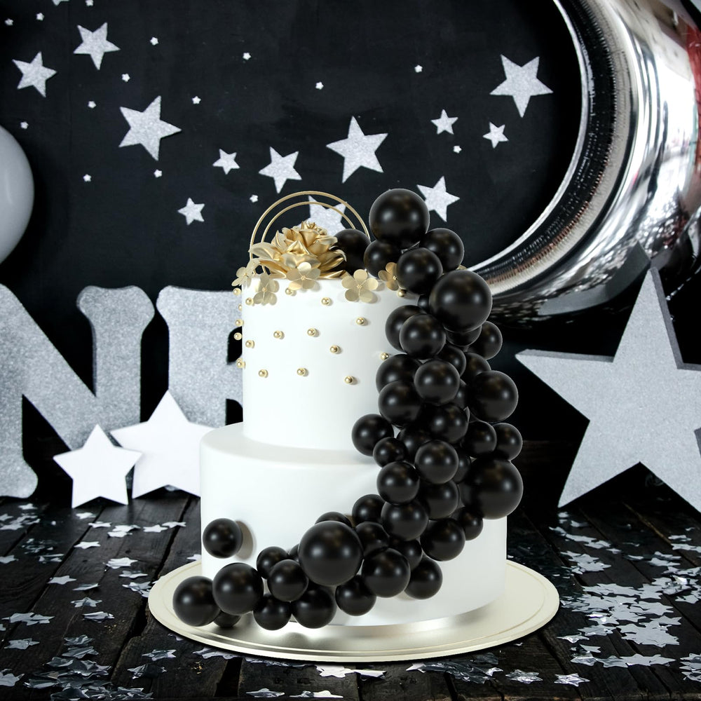 BOUBONI ball topper 3cm black delivers balanced height on cupcakes and cakes.
