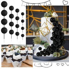 BOUBONI ball topper 4cm black creates dramatic focal points on celebrations.