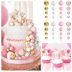 BOUBONI gold ball toppers create chic wedding cake accents.