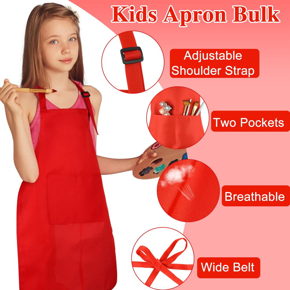 BOUBONI apron design features two pockets for brushes, pencils, or small tools.