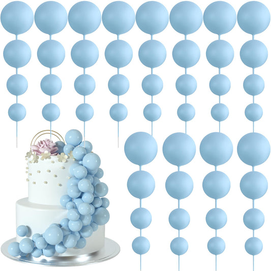 BOUBONI light blue ball topper pack enhances birthday cake presentation