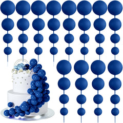 BOUBONI royal blue cake ball toppers set for vibrant party desserts.
