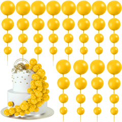 BOUBONI yellow 4cm ball cake topper for stylish cake decorations.
