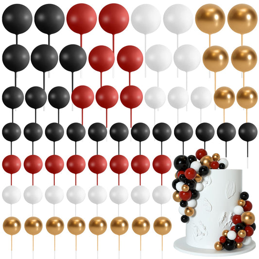 Bouiexye 75-piece cake balls toppers set for elegant cake decoration