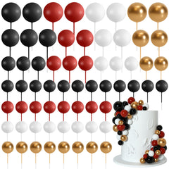Bouiexye 75-piece cake balls toppers set for elegant cake decoration