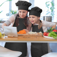 Bouiexye classic black apron and hat protect outfits.