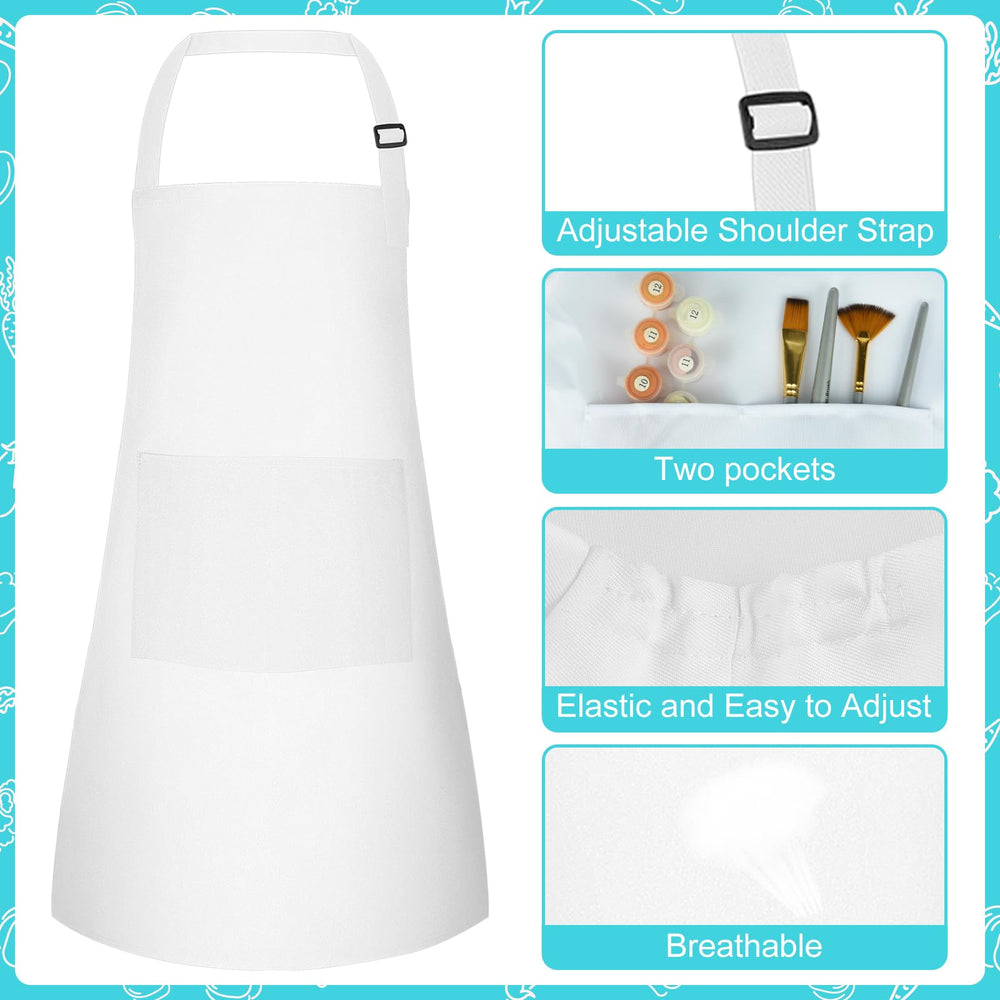 Bouiexye kids apron and hat adjustable neckband for growing children.
