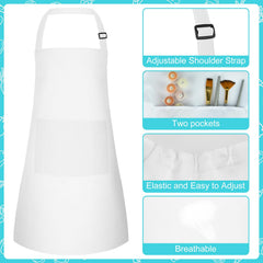 Bouiexye kids apron and hat adjustable neckband for growing children.