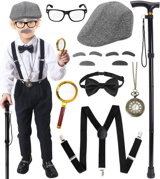 Boutrele old man hat for kids, lightweight and comfortable for daily costume wear