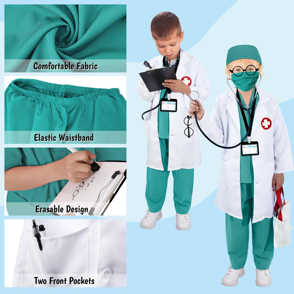 Boutrele stethoscope lets kids hear heartbeat sounds during imaginative doctor sessions.