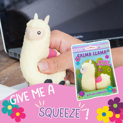 Boxer Gifts Calma llama desk accessory offers tactile calm for work.