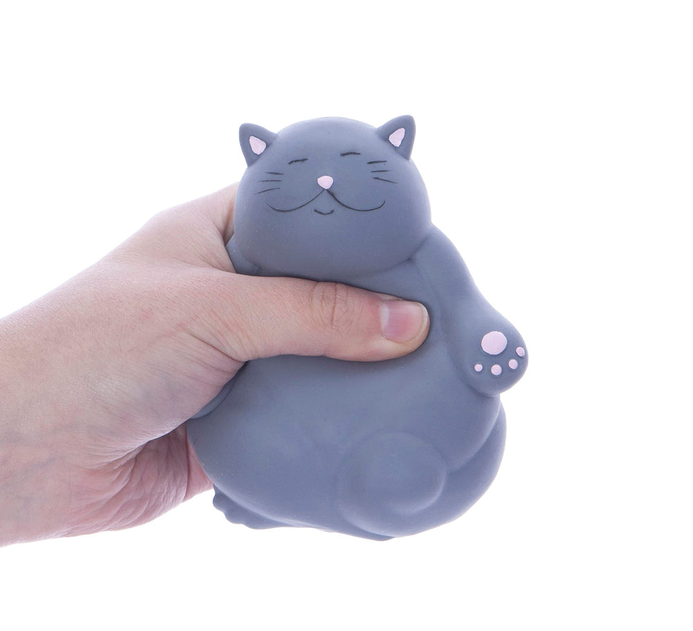 Kalma Kitty desk toy placed on a cat lovers' workspace for playful stress relief.