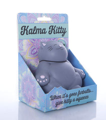 Boxer Gifts Kalma Kitty stress relief toy in a squeeze pose offering focus and calm.