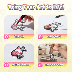 BoxNoble Magic Aqua Puffs double-sided design viewed from both sides.