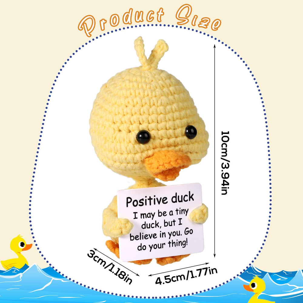 Boxob Mini Funny Duck with card and heart message for encouragement.
