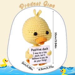 Boxob Mini Funny Duck with card and heart message for encouragement.