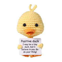 Boxob Mini Funny Duck in soft wool texture for desk delight.