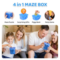 Boxveria Money Maze Box open reveals the playful puzzle inside.