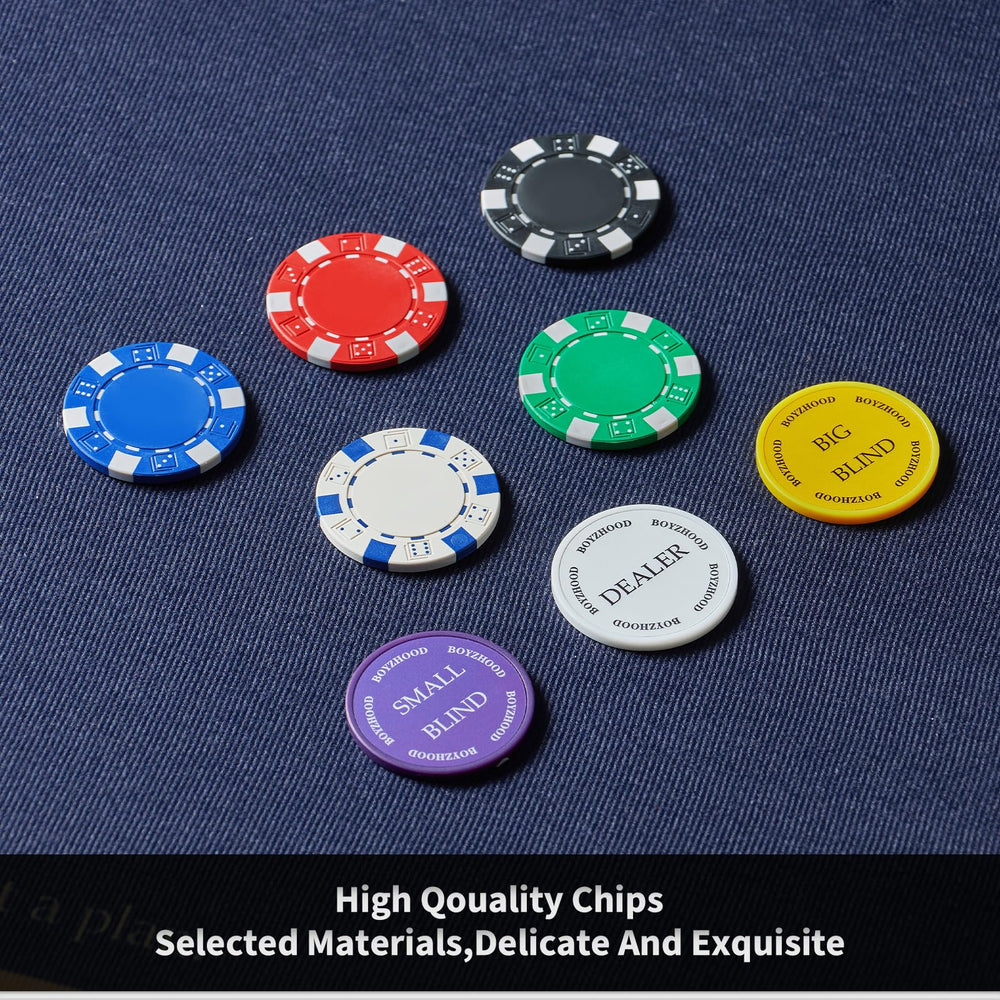 Boyzhood dice and cards included complete your game night setup.