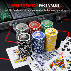 Classic set ready for up to 10 players in Texas Hold'em and Blackjack.