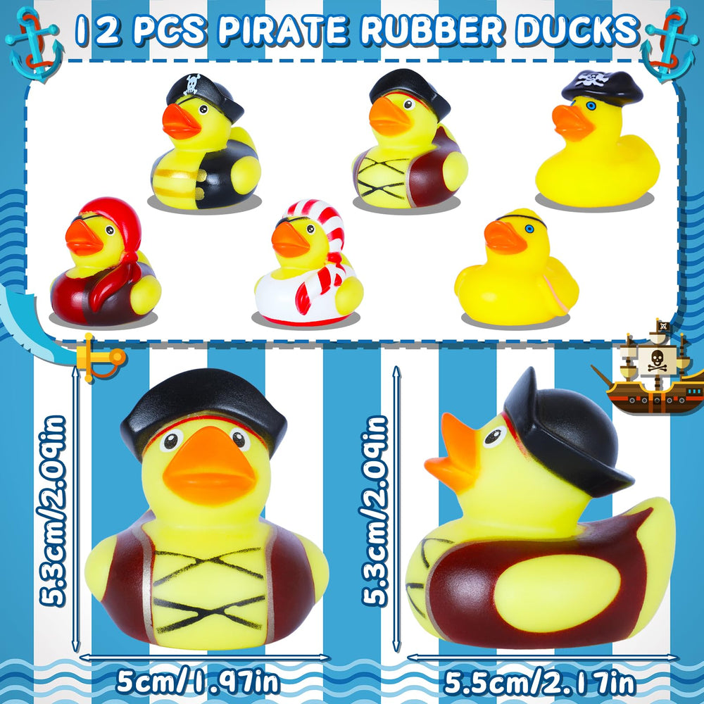 BOZILY mini pirate ducks in six styles for imaginative play.