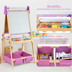bpmfkid sturdy triangular stand supports growing kids during art time.
