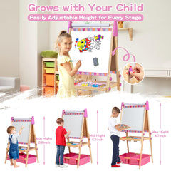 BPMFKID 3-in-1 easel with paper rolls for crafts