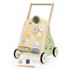bpmfkid wooden push walker with an easy grip handle supports your child's early steps.