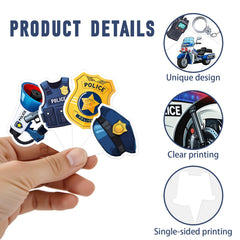 BQF Police Cupcake Toppers suitable for police-themed birthdays and celebrations.