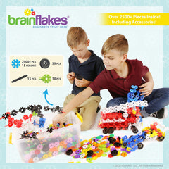 Brain Flakes discs click together, suitable for ages five and up