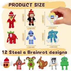 Brainrot figures desk display: compact, colorful characters to brighten shelves and workspaces.