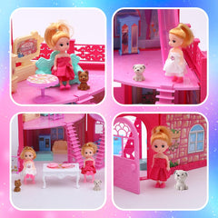 BRAITEN doll house built-in lights enhance ambience during play