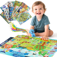 Brakverla learning poster with talking pen demonstrates interactive learning for toddlers.
