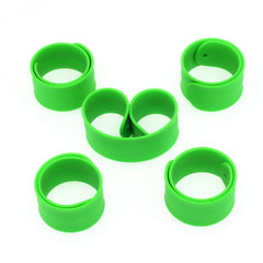 Brandwinlite green silicone coiled bracelet, waterproof and reusable.