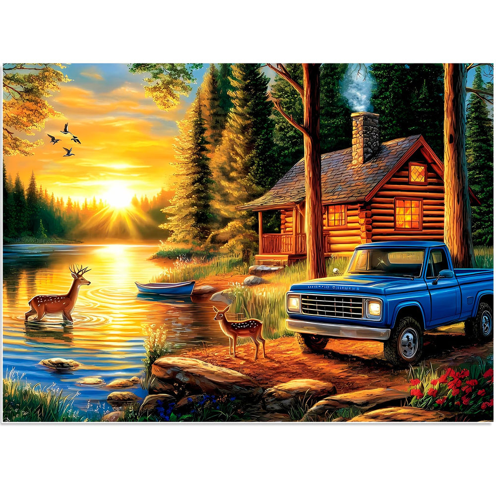 BraniacBits deer forest puzzle artwork for a relaxing family night