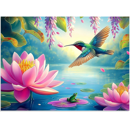BraniacBits Humbird Flower Lake puzzle box with vibrant nature scene for adults