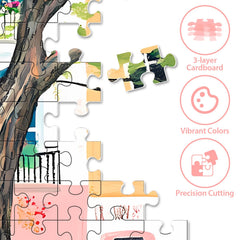 BraniacBits Pink Garden puzzle pieces ready for a satisfying, mindful session.