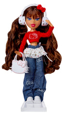 Bratz Yasmin pants and skirt feature Sanrio art for playful looks.