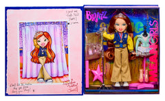 Bratz Mean Girls Spring Fling Cady in blue letterman jacket for stylish classroom moments.