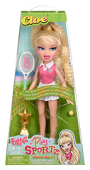 Bratz Play Sportz Cloe doll close-up showcases a chic tennis-ready look.