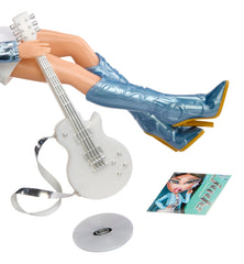 Bratz Pop Starz Jade metallic blue boots coordinate with hair bows